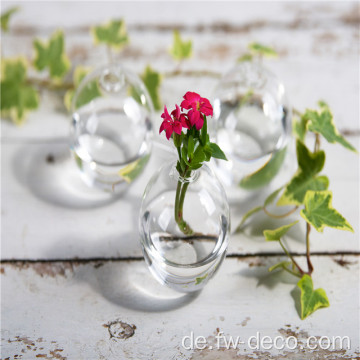 Clear Glass Bud verbundene Vase für kurze Blume